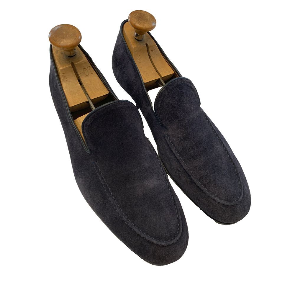 Bruno Parmigiani Suede Loafer Mens US 11 EU 44 Bench Made Italian Slip On Navy